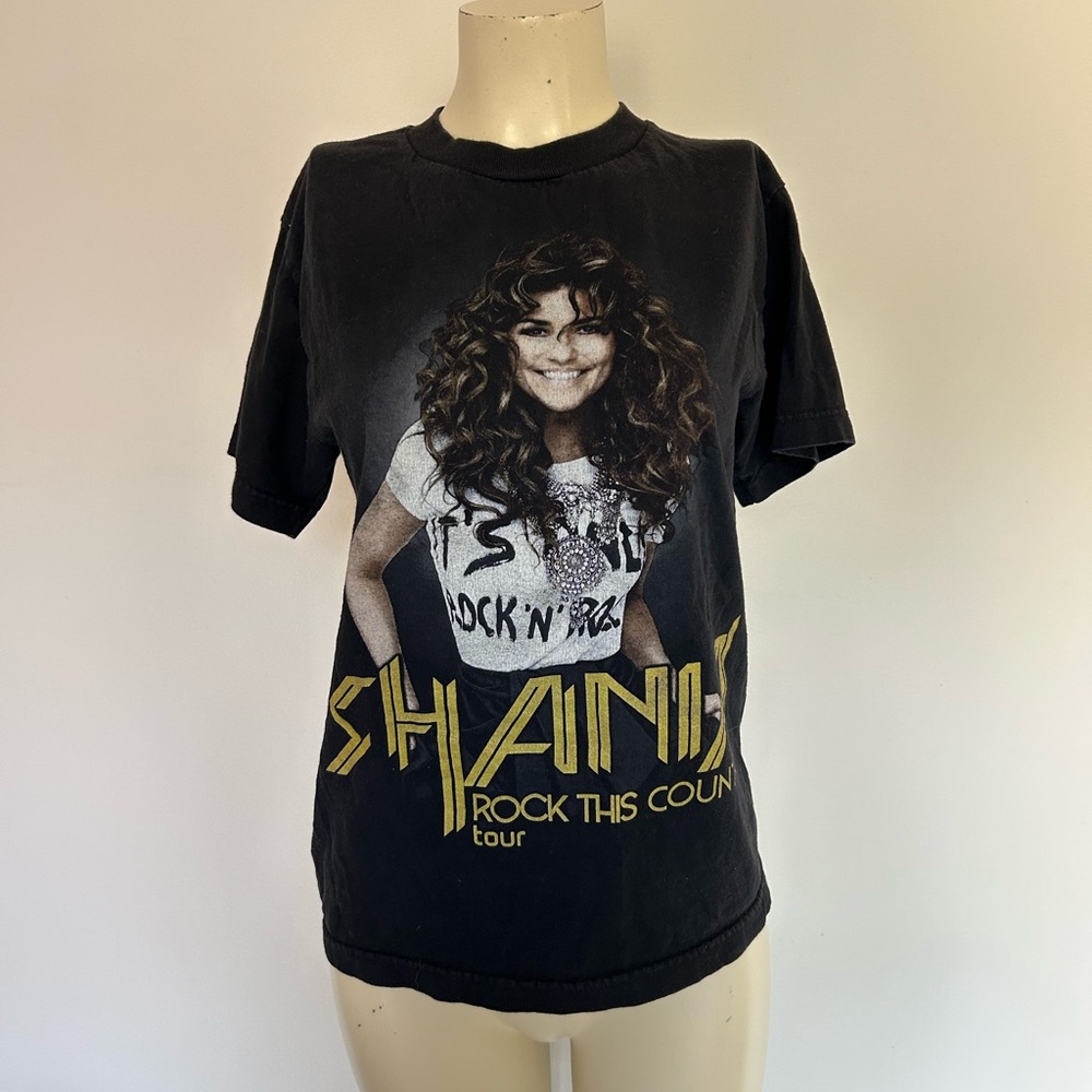 Alstyle Black Graphic Tee - Shania Rock This Country Tour-size small